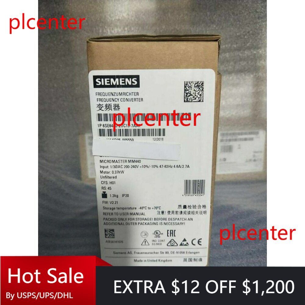 New Siemens 6SE6440-2UC13-7AA1 6SE64402UC137AA1 MICROMASTER440 without filter