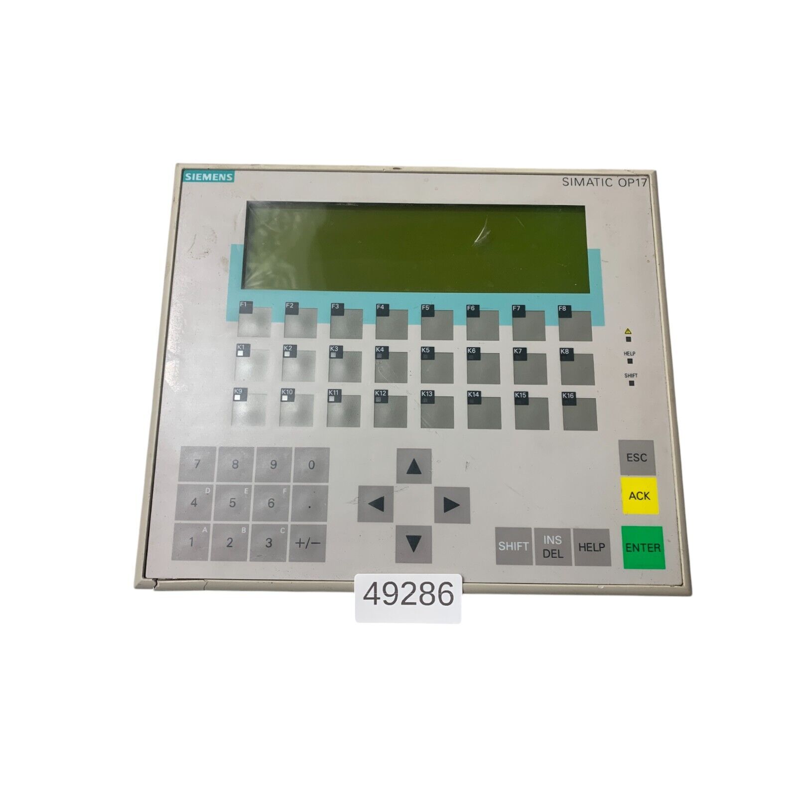 Siemens Simatic OP17 6AV3 617-1JC20-0AX1 Pupitre Opérateur Op 17-DP