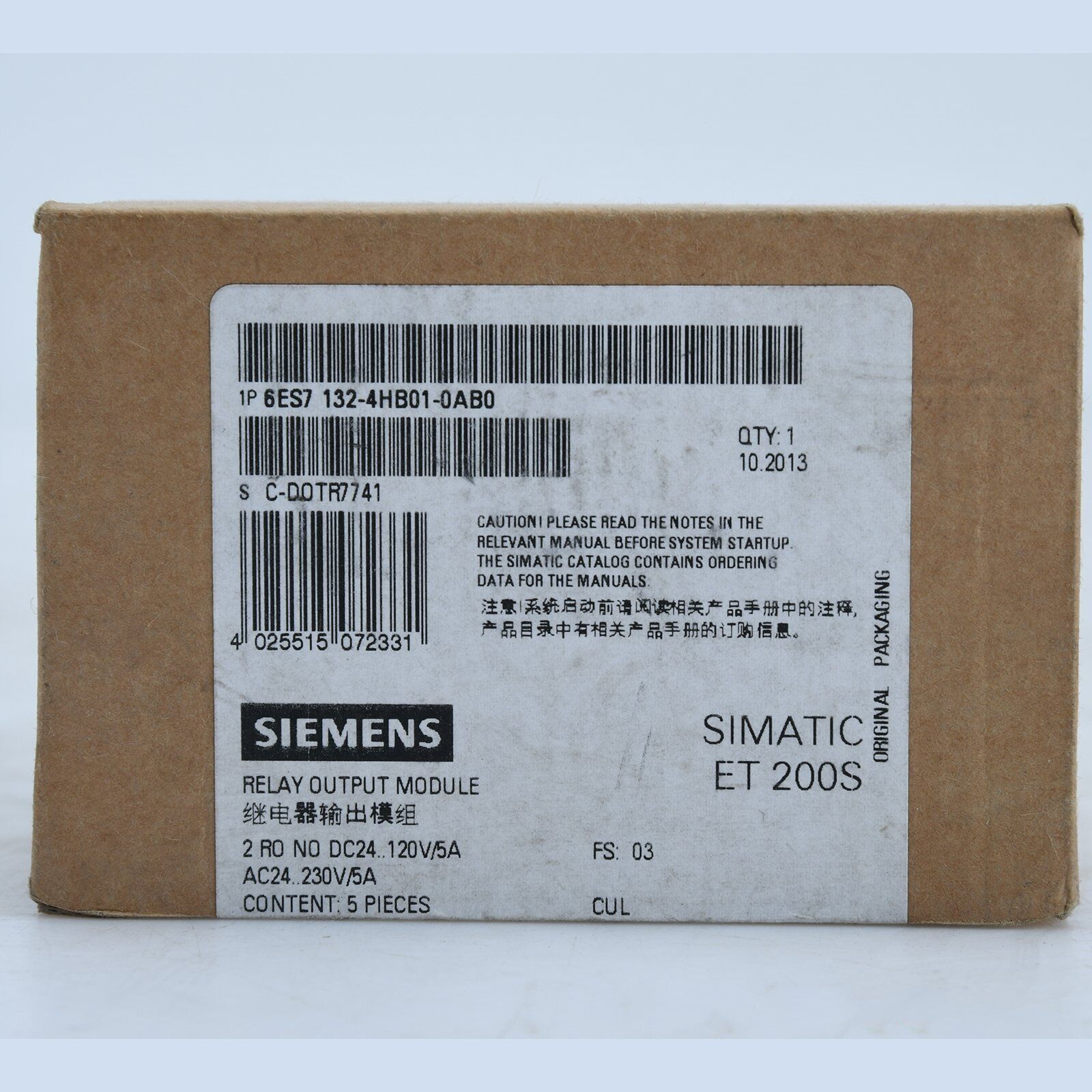 NEW SIEMENS 1PS 6ES7 132 -4HB01-0AB0 spot stocks