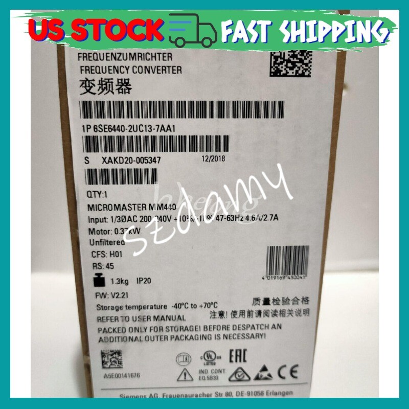 New Siemens 6SE6440-2UC13-7AA1 Converter 6SE6 440-2UC13-7AA1 In Box Fast Ship