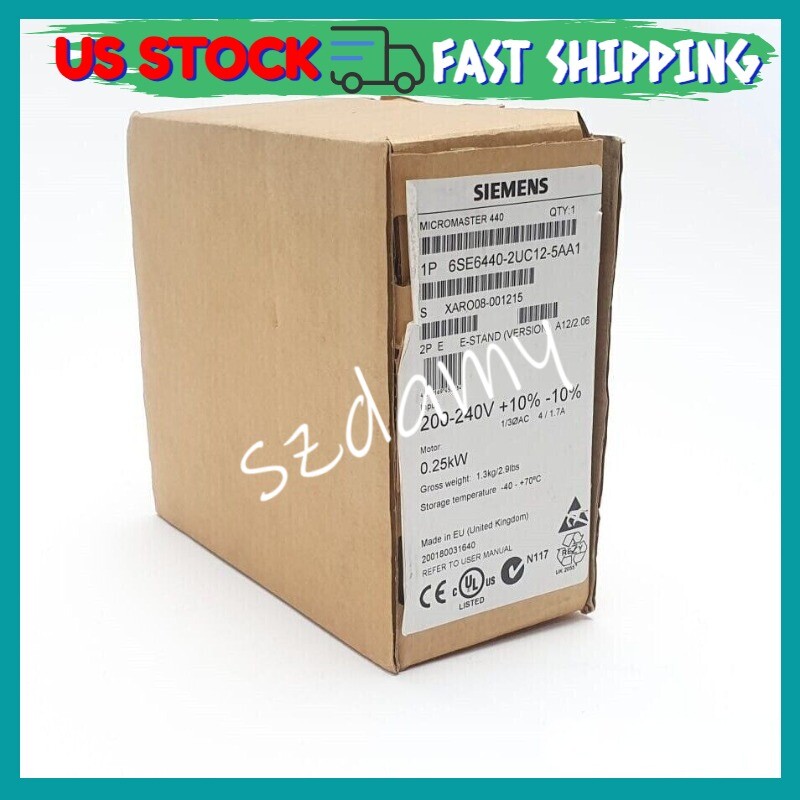 New Siemens 6SE6 440-2UC12-5AA1 MICROMASTER 440 6SE6440-2UC12-5AA1 In Box