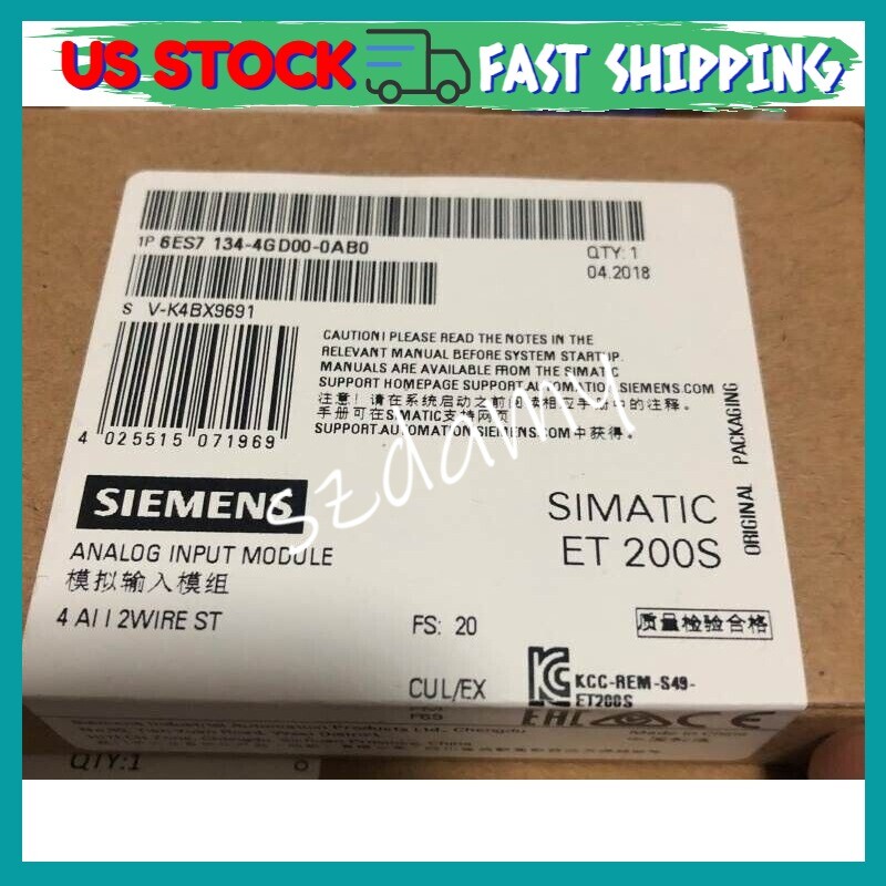 New Siemens 6ES7134-4GD00-0AB0 ET 200S 6ES7 134-4GD00-0AB0 Analog Input Module