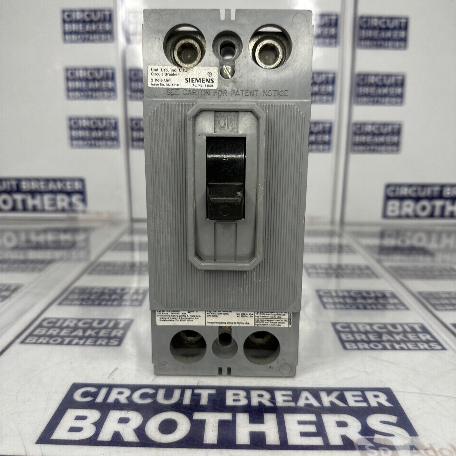 Siemens QJH22B225 225 Amp 240V 2 Pole 22kA Circuit Breaker Ship Same Day