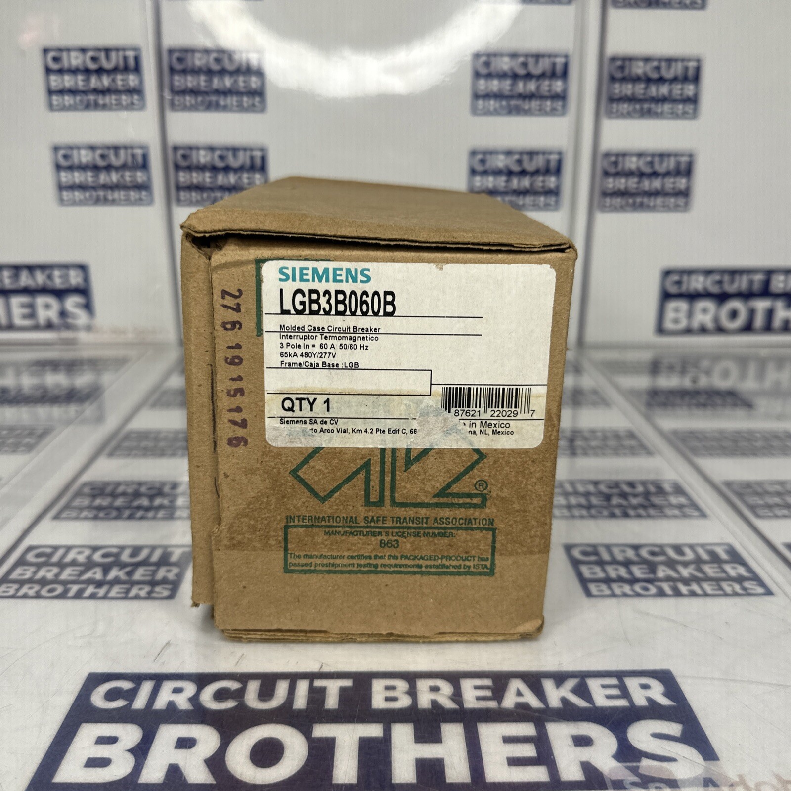 SIEMENS LGB3B060 60 Amp 600V 3 Pole 65kA Circuit Breaker-Warranty (New In Box)