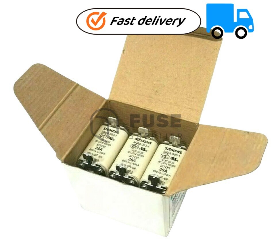 3PCS New Siemens 3NE8003-1 35A 690V Fuse Insurance