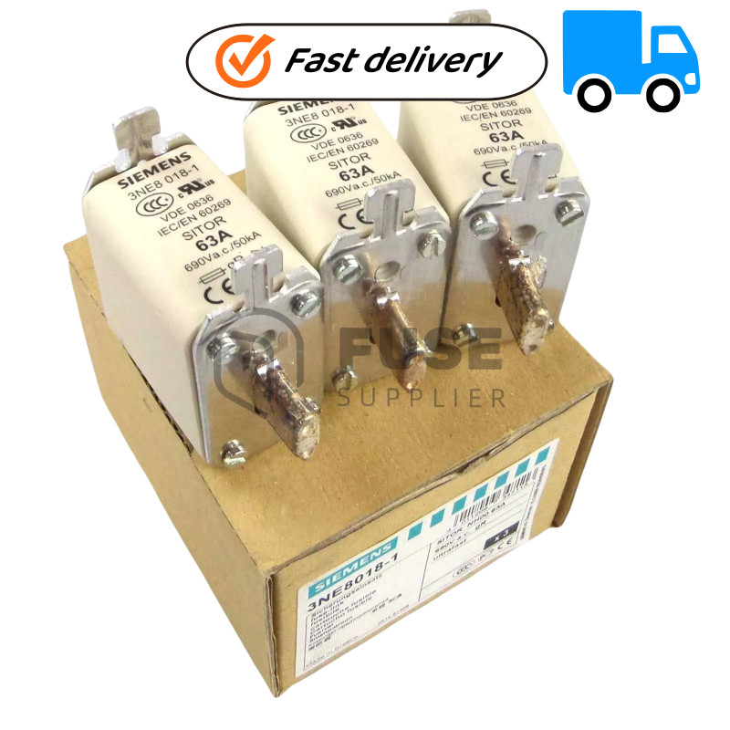 1PC NEW SIEMENS 3NE8018-1 63A 690V Fast fuse