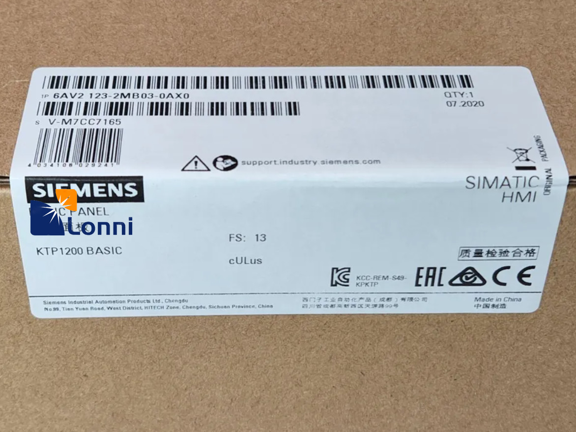 New Siemens 6AV2 123-2MB03-0AX0 HMI KTP1200 Basic Version