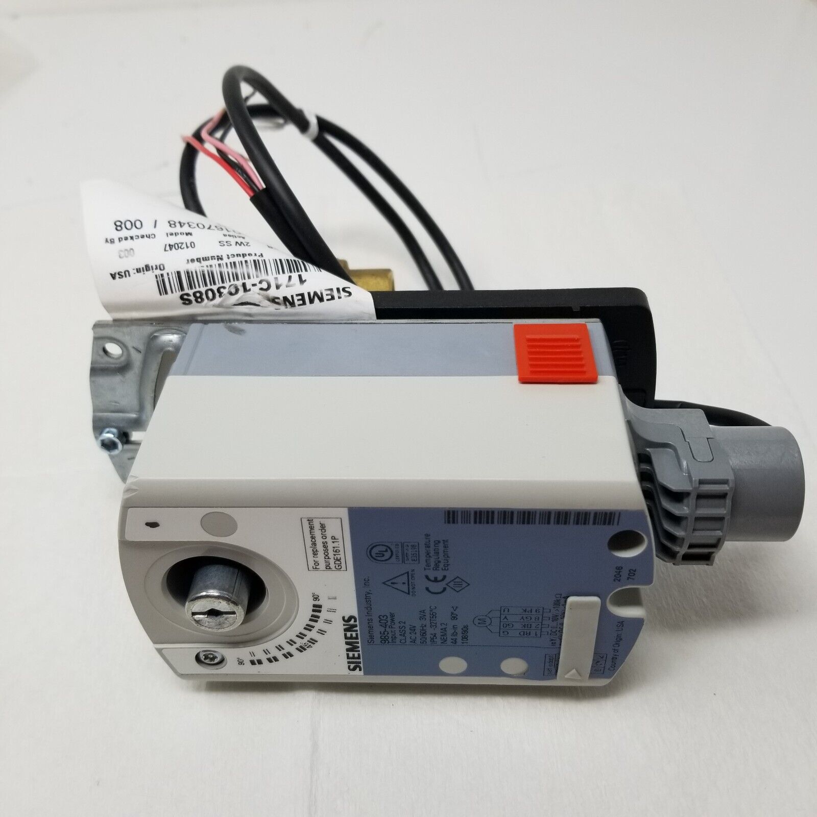 Siemens 171C-10308S 2 Way 3/4", 6.3Cv Ball Valve Assembly Stainless Steel Ball