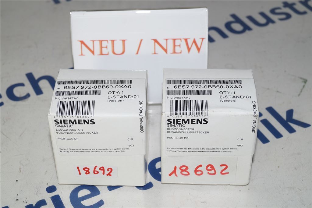 SIEMENS Simatic 6ES7 972-0BB60-0XA0 Busanschlussstecker 6ES7972-0BB60-0XA0 Busco