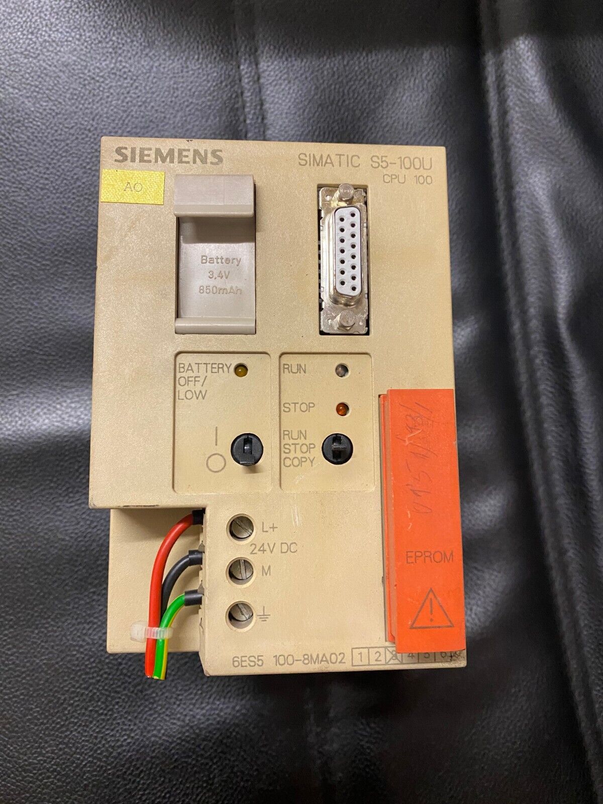Siemens 6ES5 100-8MA02 SIMATIC S5-100U CPU 100 ; 6ES5 375-OLA15 EEPROM