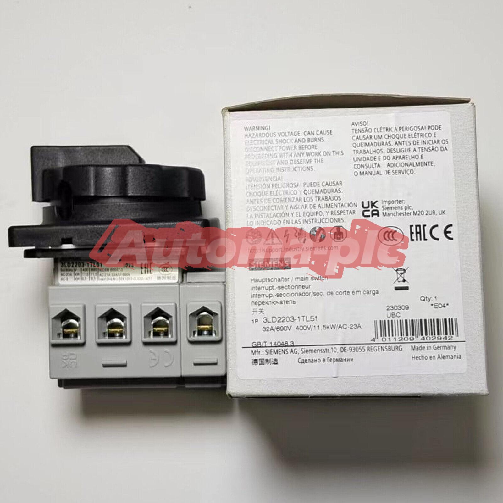 Original 1Pcs NEW Siemens 3LD2203-1TL51 Main Switch