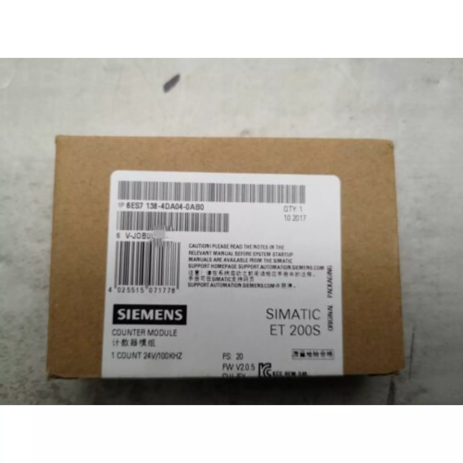 New Siemens 6ES7 138-4DA04-0AB0 6ES7138-4DA04-0AB0 Electronics module for ET200S