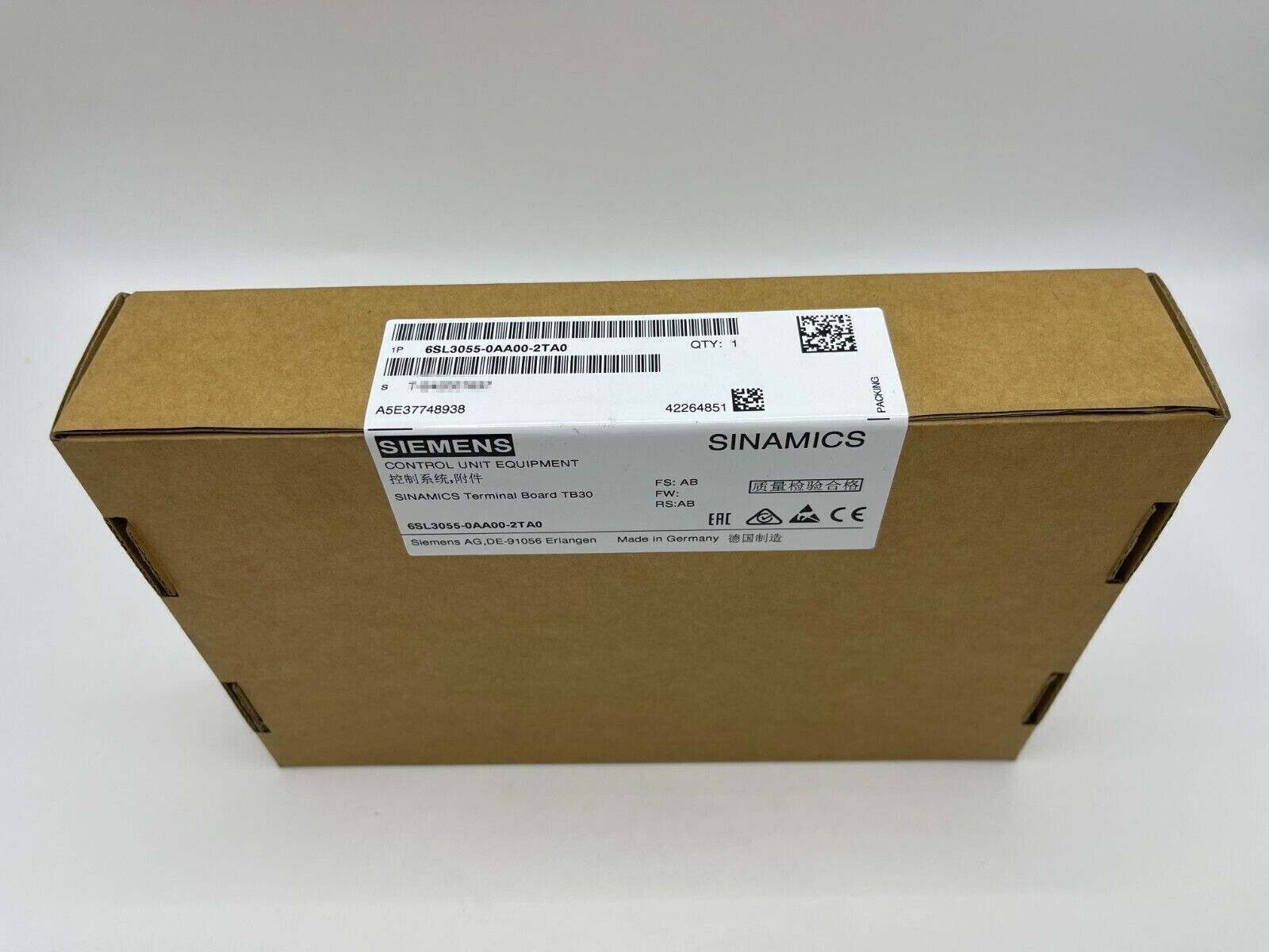 NEW SIEMENS 6SL3 055-0AA00-2TA0 1PCS SIM0TI0N TERMINAL B0ARD 6SL3055-0AA00-2TA0