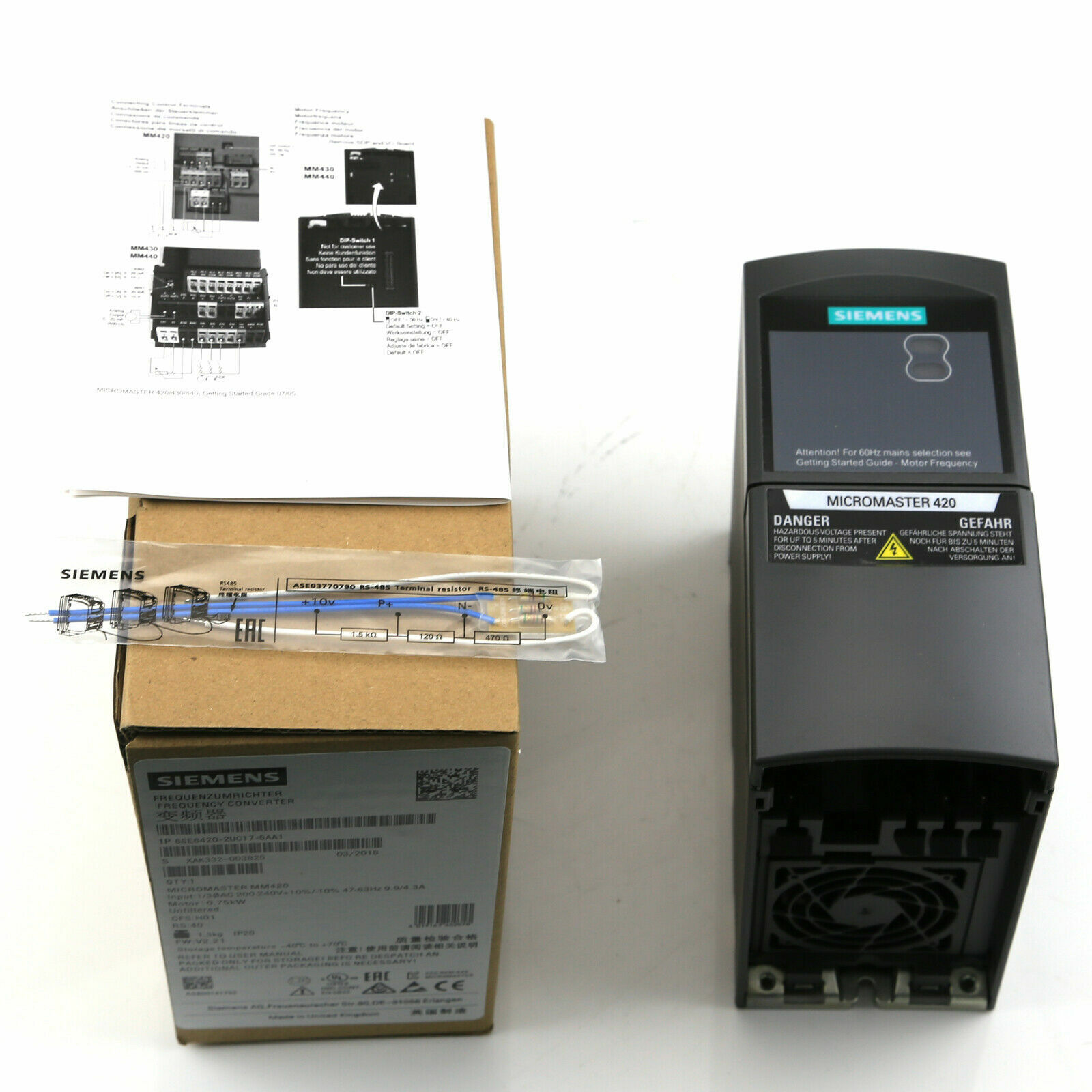 SIEMENS 6SE6 420-2UC17-5AA1 Inverter 0.75KW 220V