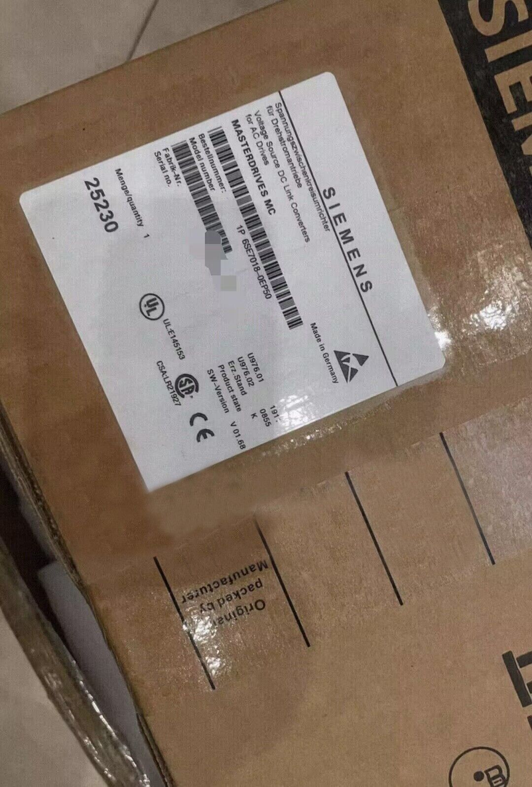 6SE7018-0EP50 New SIEMENS Drive PLC Inverter 6SE7018-0EP50