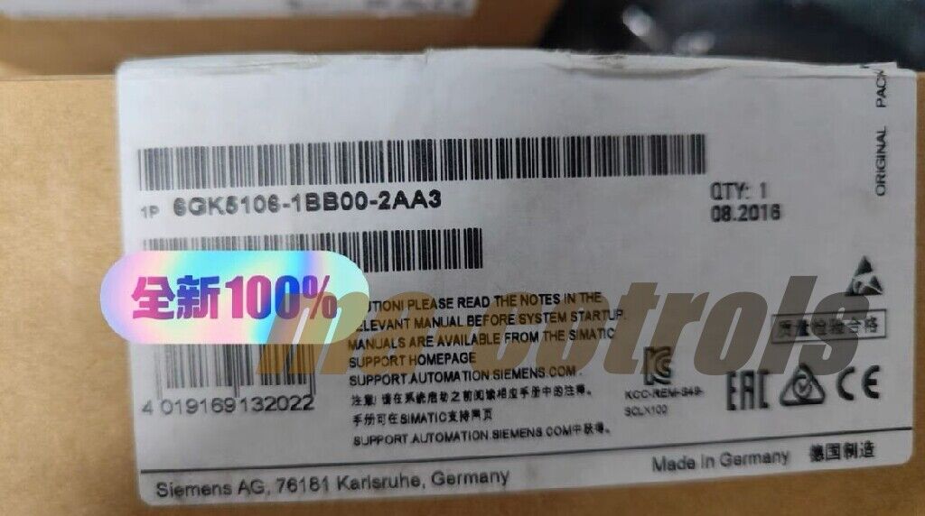 New SIEMENS 6GK5106-1BB00-2AA3 SCALANCE X106-1, unmanaged IE