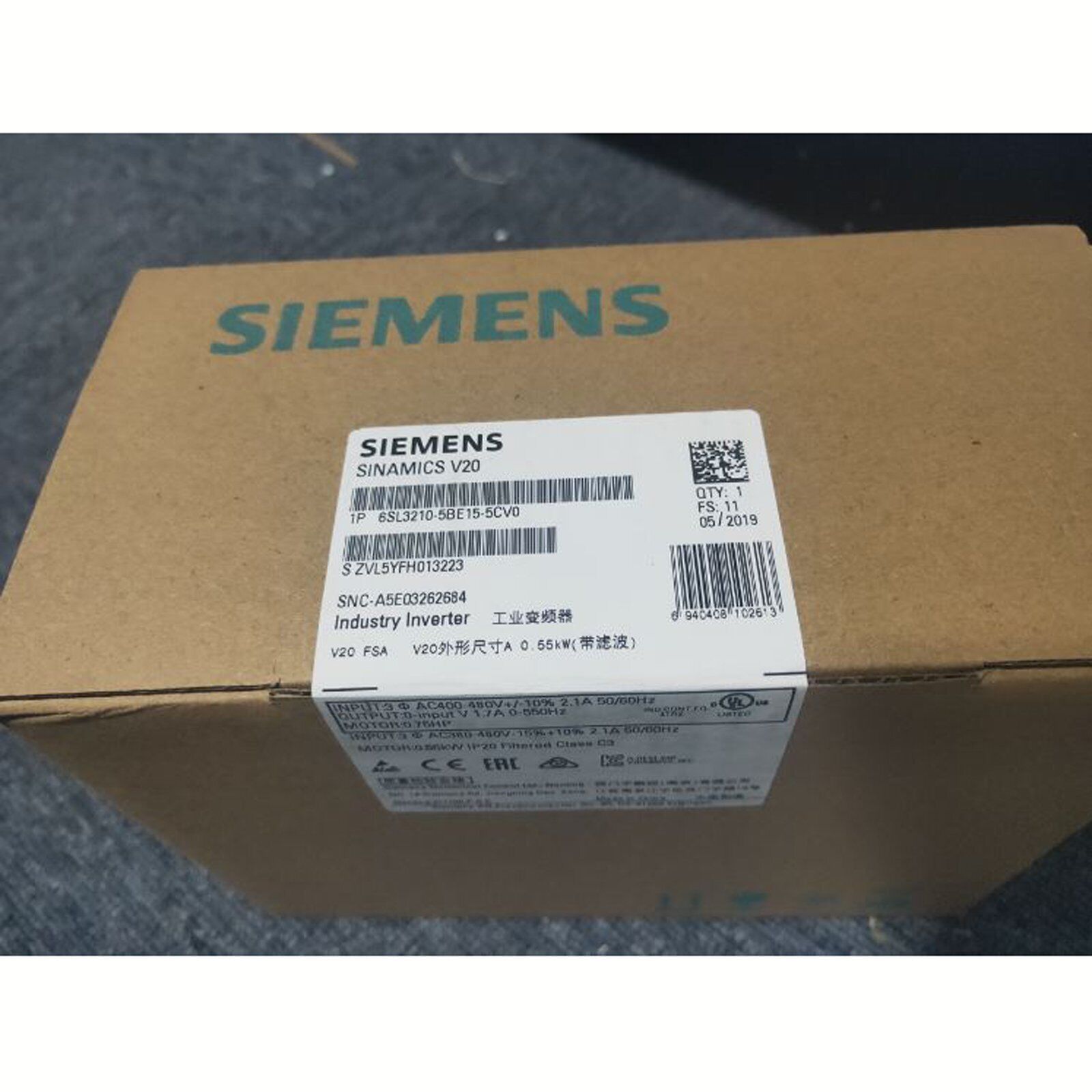1PC Brand New Siemens 6SL3210-5BE15-5CV0 6SL3 210-5BE15-5CV0 Expedited Shipping