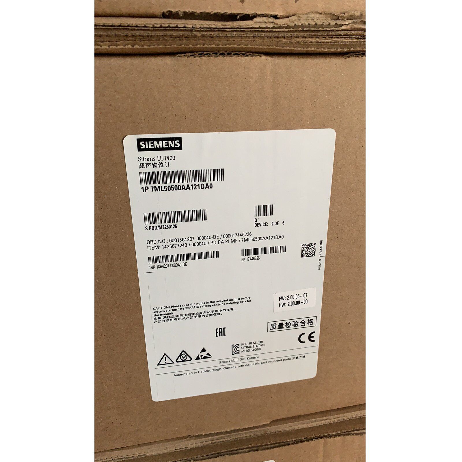 1PC New SIEMENS 7ML5050-0AA12-1DA0 7ML50500AA121DA0 PLC Expedited Shipping