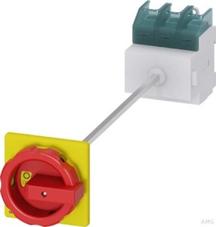 Main/Emergency Stop Switch Siemens, 3 Pole, 25A (3LD2113-0TK53)