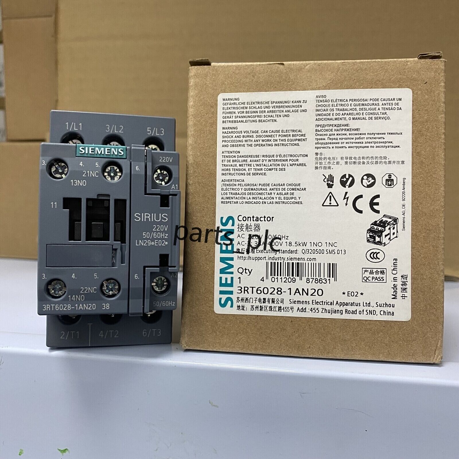 SIEMENS 3RT6028-1AN20 Contactor new 1pcs 3RT6 028-1AN20