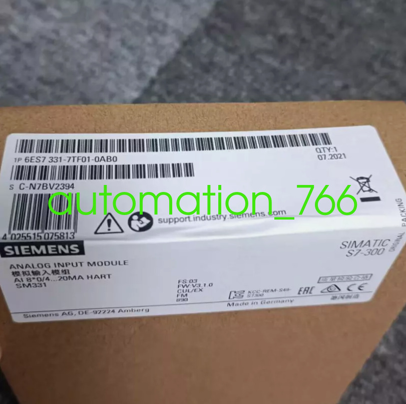 1PCS SIEMENS  6ES7 331-7TF01-0AB0 Brand new Analog input module Via Fedex or DHL