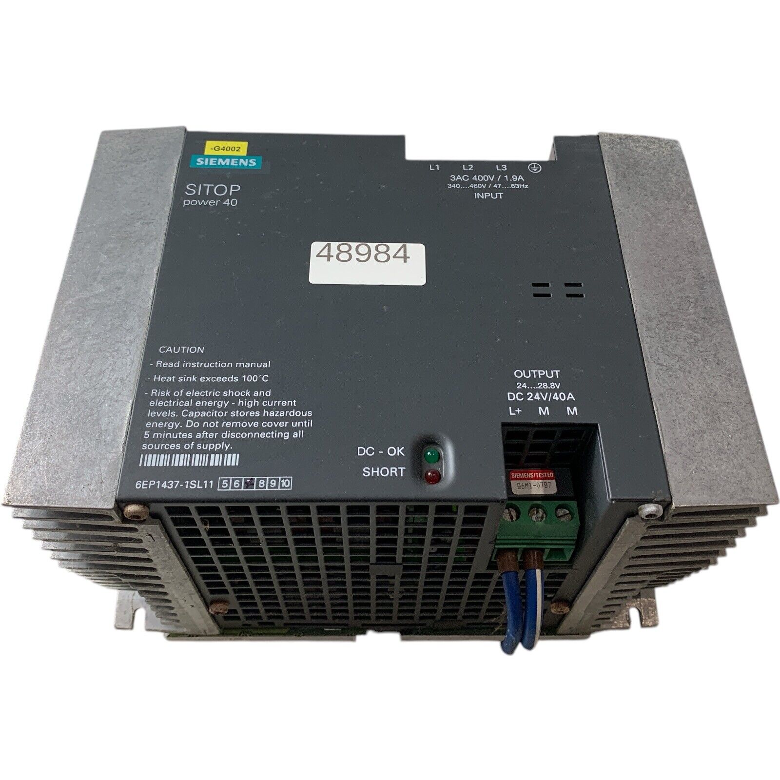 Siemens Sitop power40 6EP1437-1SL11 Power Supply