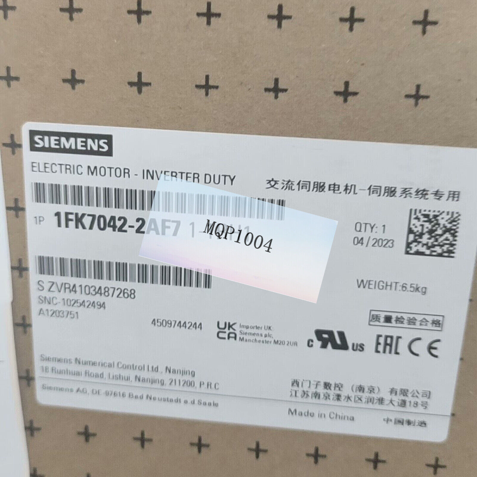 1PC NEW IN BOX Siemens 1FK7042-2AF71-1RH1 servo motor FREE SHIP