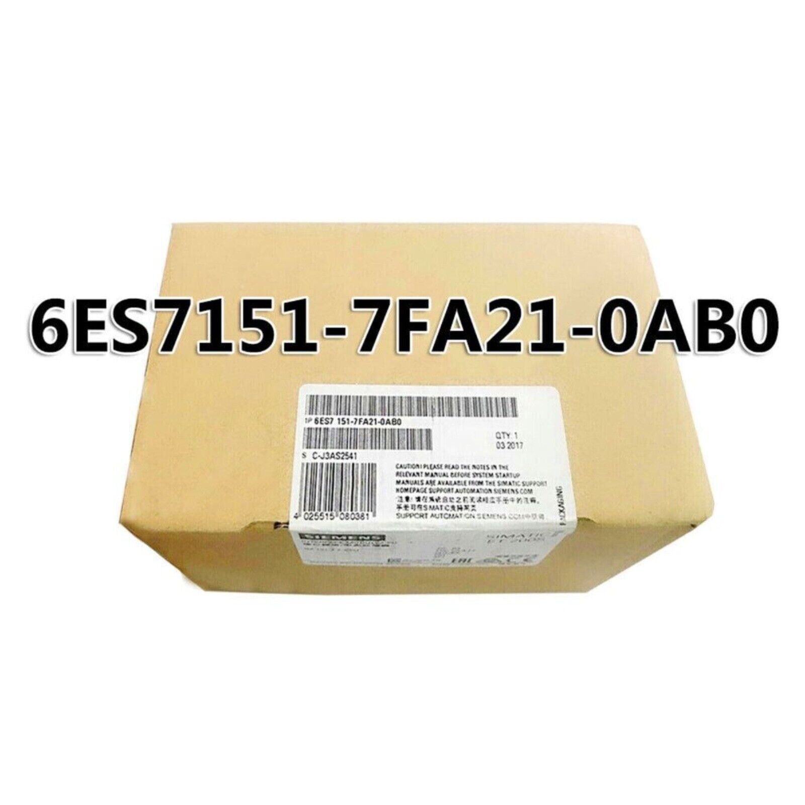 NEW Siemens 6ES7151-7FA21-0AB0 6ES7 151-7FA21-0AB0 DP IM151-7 F-CPU for ET200S