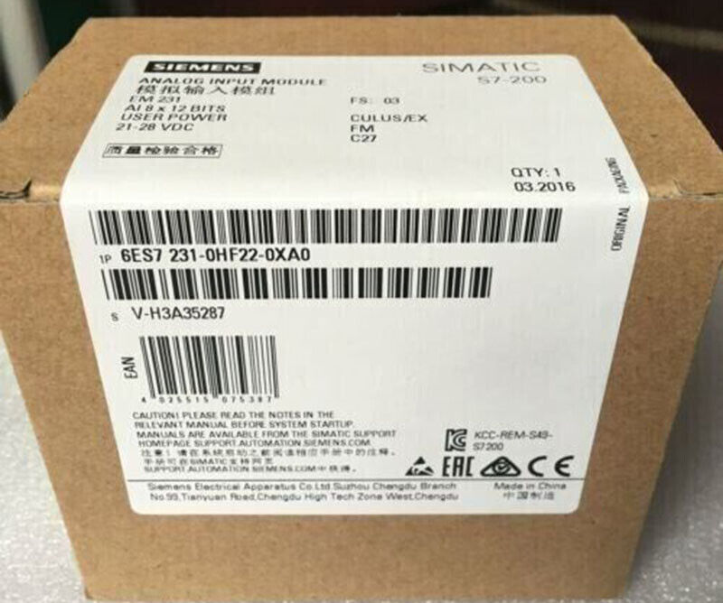 NEW Siemens 6ES7 231-0HF22-0XA0 6ES7231-0HF22-0XA0 S7-200 Analog Input Module