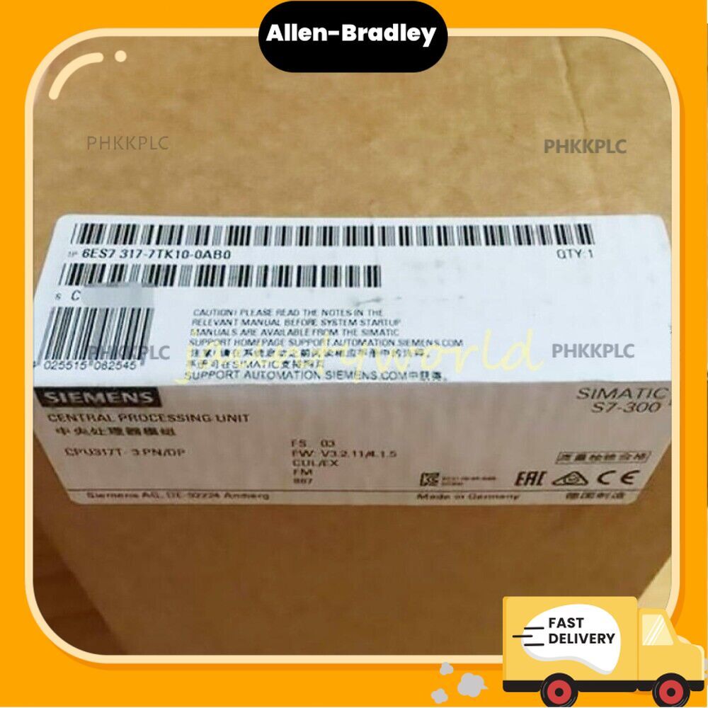 New Siemens 6ES7 317-7TK10-0AB0 6ES7317-7TK10-0AB0 S7-300 CPU 317T-3 PN/DP