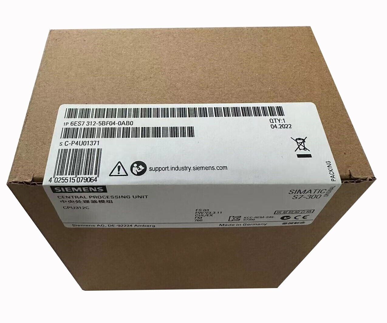 6ES7312-5BF04-0AB0 NEW SIEMENS Central Processing Unit 6ES7312-5BF04-0AB0 IPCS