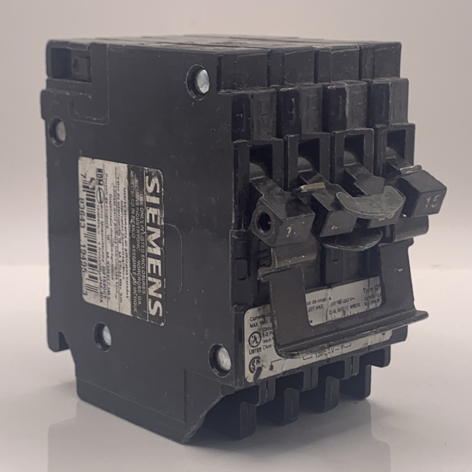Q21520CT - Siemens - 20 Amp Quad Circuit Breaker Plug-In - 20 Amp - Quad - 240 V