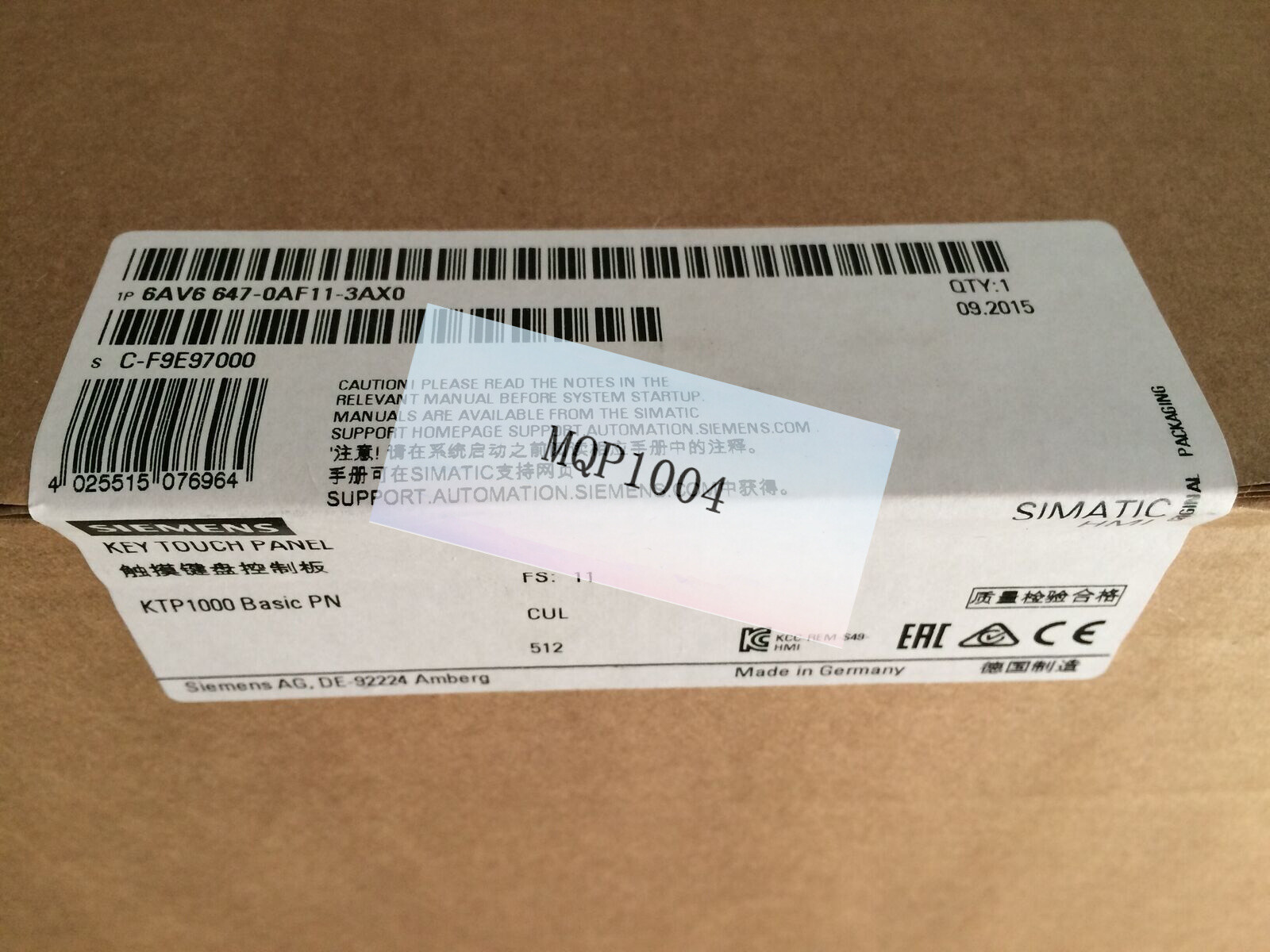 Siemens TOUCH PANEL 6AV6 647-0AF11-3AX0 HMI 6AV66470AF113AX0 New In Box