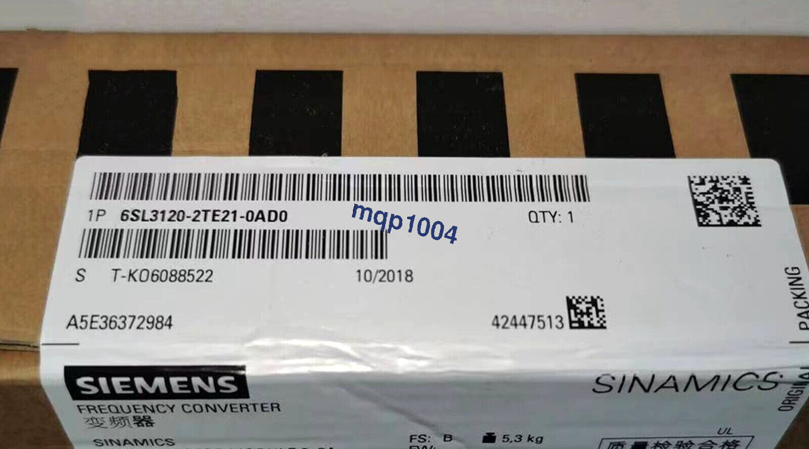 New Siemens 6SL3120-2TE21-0AD0 6SL3 120-2TE21-0AD0 In Box Expedited Shipping 1PC