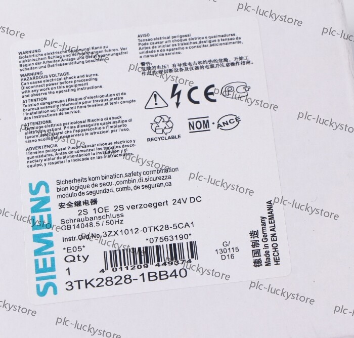 1X NEW Siemens safety relay 3TK2828-1BB40