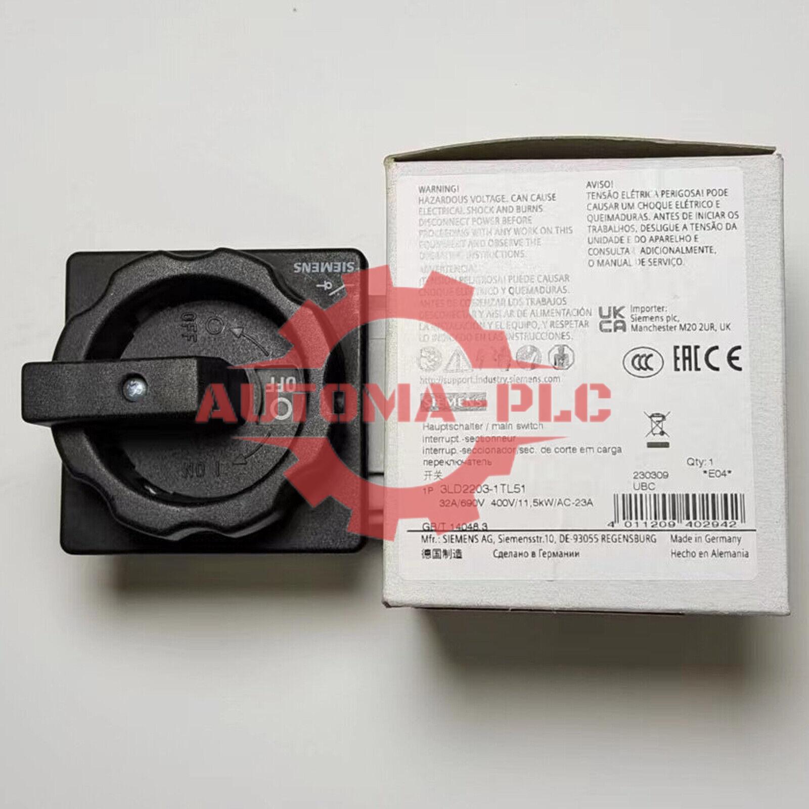 NEW Original     Siemens 3LD2203-1TL51 Main Switch 1PCS