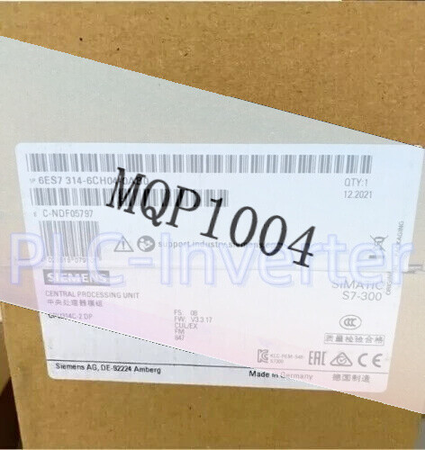 New In Box 6ES7 314-6CH04-0AB0 Siemens 6ES73146CH040AB0 Express Shipping-