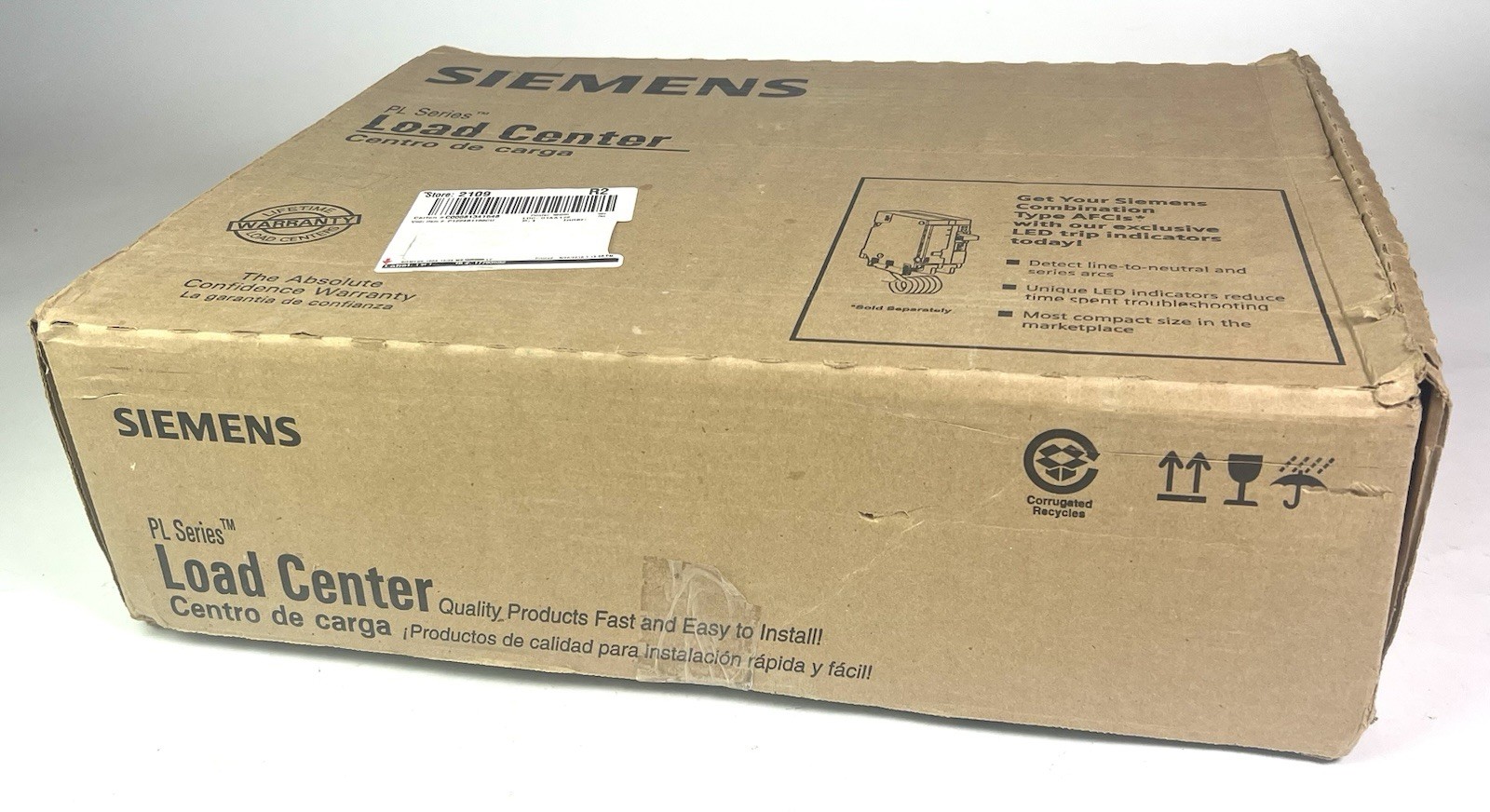 Siemens PL Series 100A Main Breaker Indoor Load Center P1224B1100CU 24 Circuits