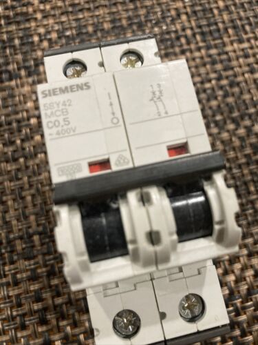 🇺🇸SIEMENS 5SY4205-7, 2-Pole Circuit Breaker, 5SY42 MCB C0.5, .5 Amp 400V,