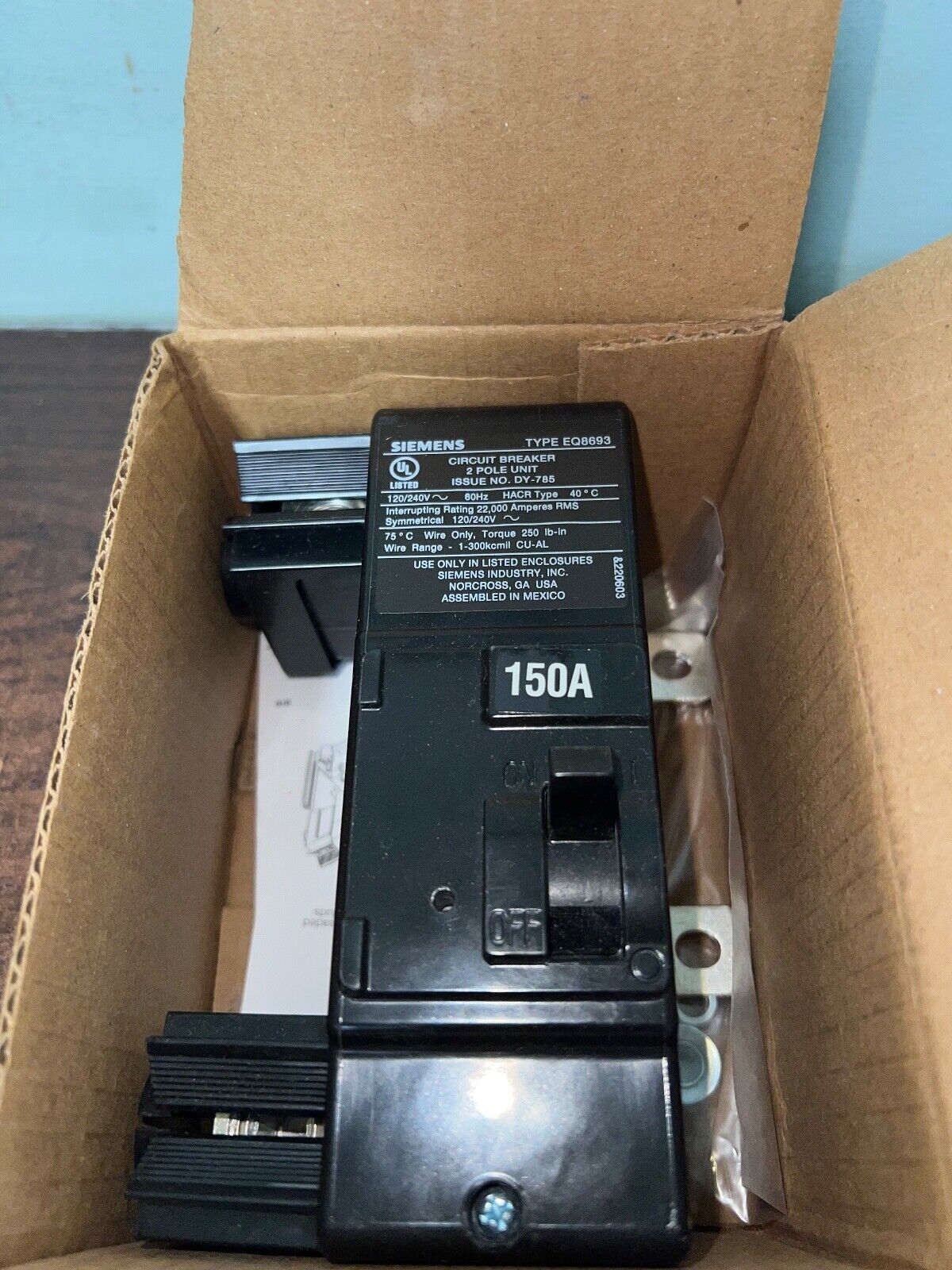 NEW SIEMENS MBK150A 2 POLE 150 AMP BREAKER B360