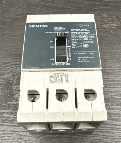 HGB3B100 Siemens 100 Amp 480V 3 Pole Bolt On Circuit Breaker HGB3B100B New