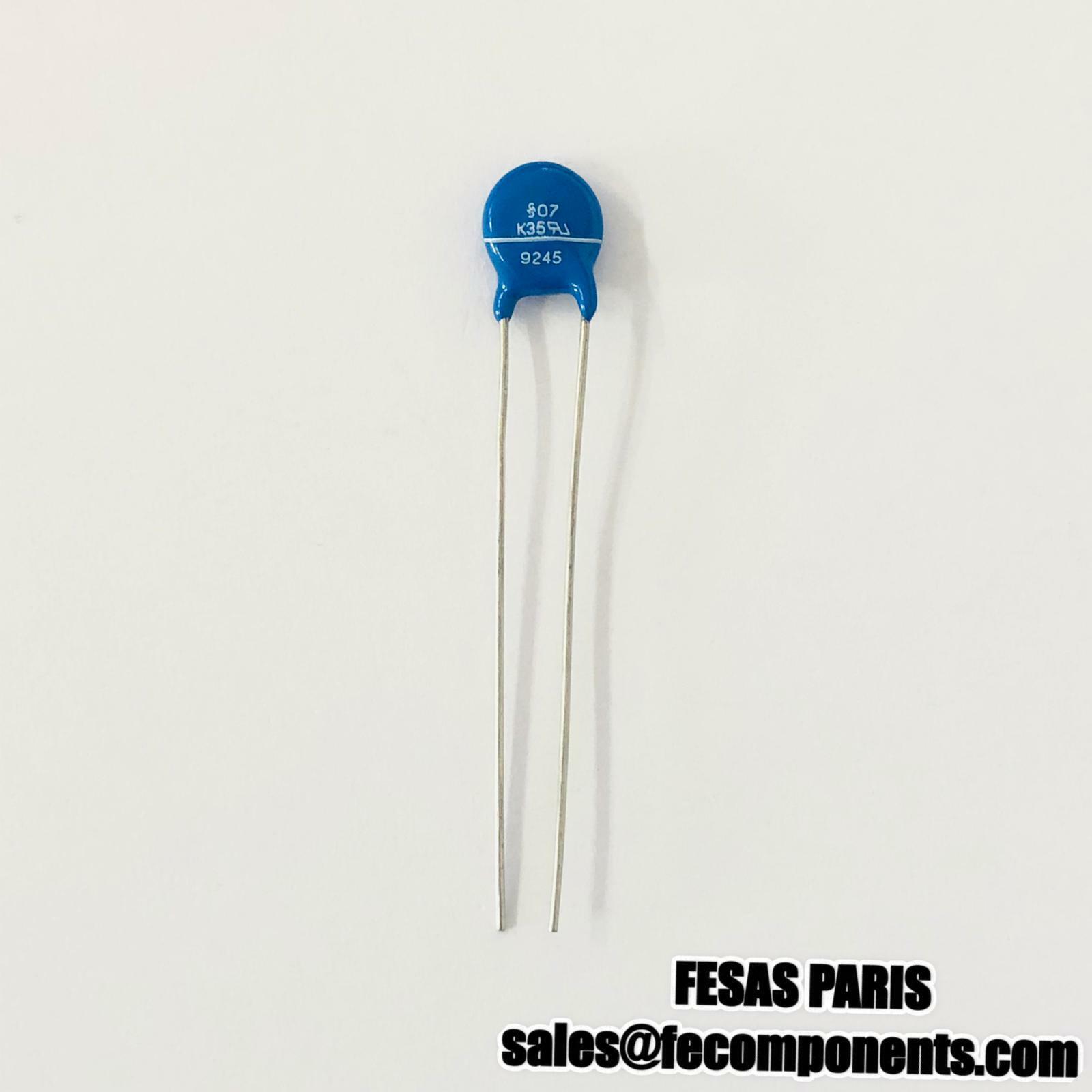 SIEMENS B72207S0350K101 Varistors 35VAC 45VDC 10% 7mm (6Pcs)