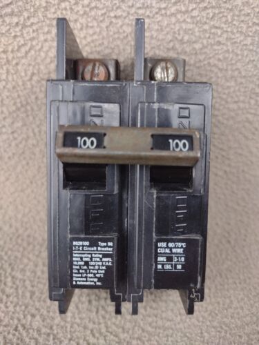 Siemens ITE Gould BQ2-B100 2 Pole 100 Amp 240V Circuit Breaker Type BQ w/Lugs