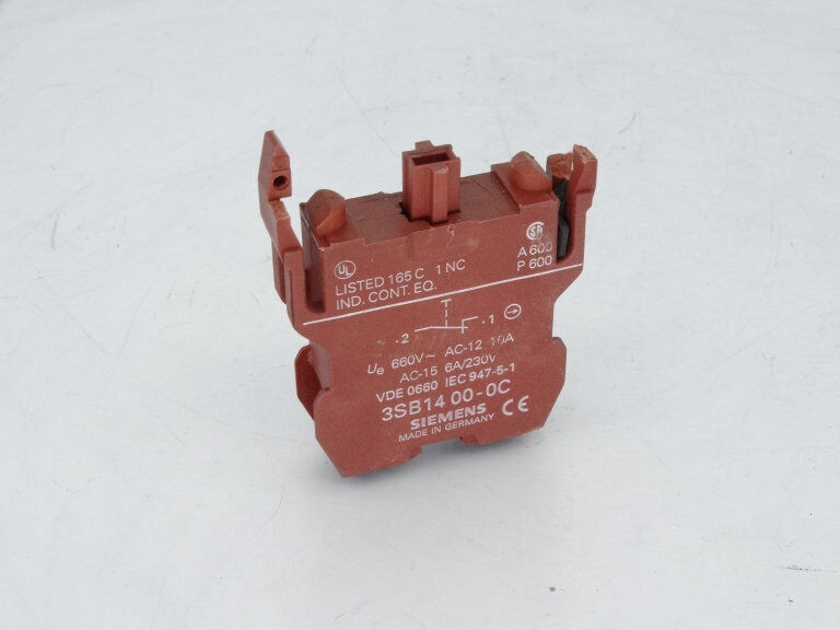 SIEMENS 3SB1400-0C CONTACT BLOCK