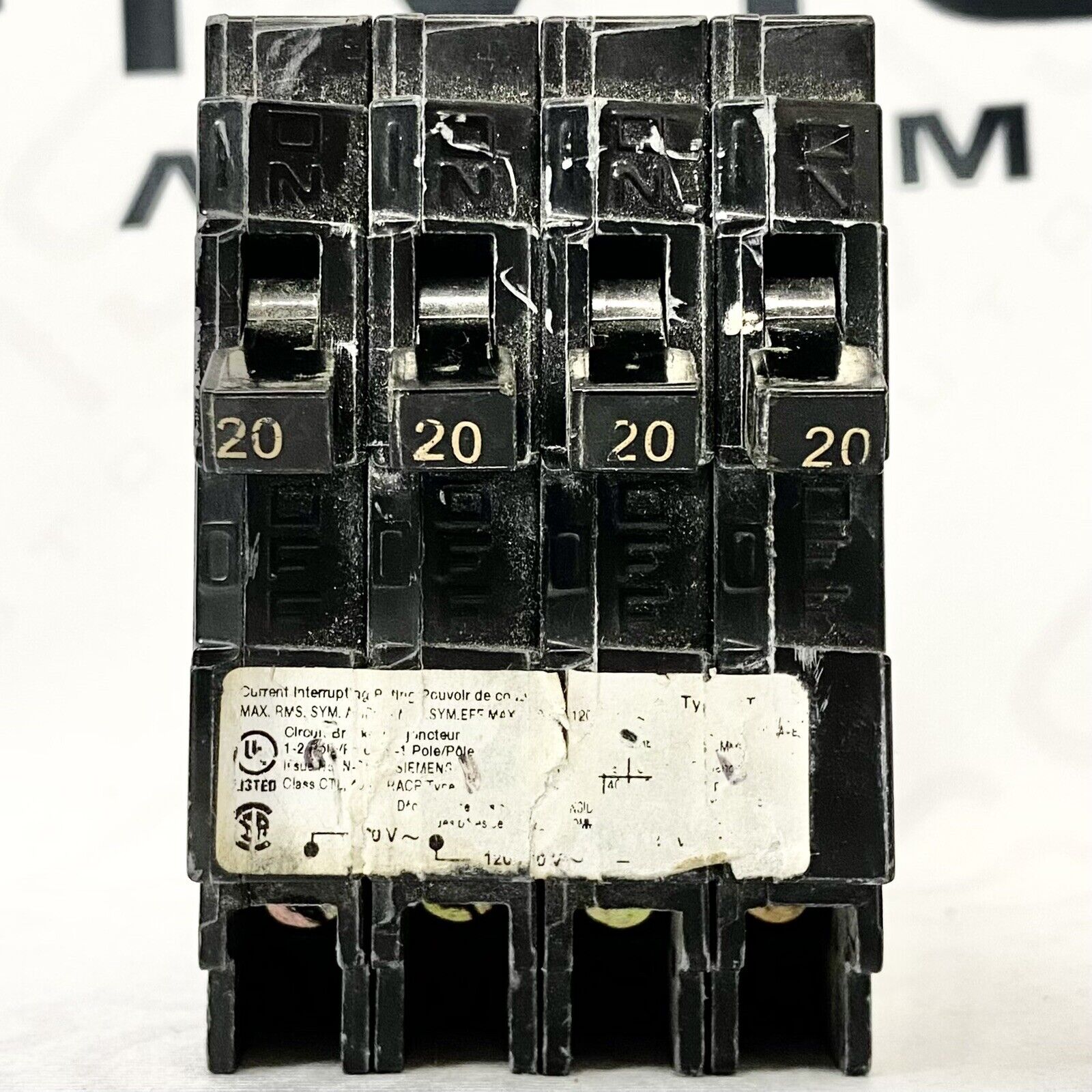 Siemens Q22020CT 20-20A 2-Pole Thermal Magnetic Circuit Breaker