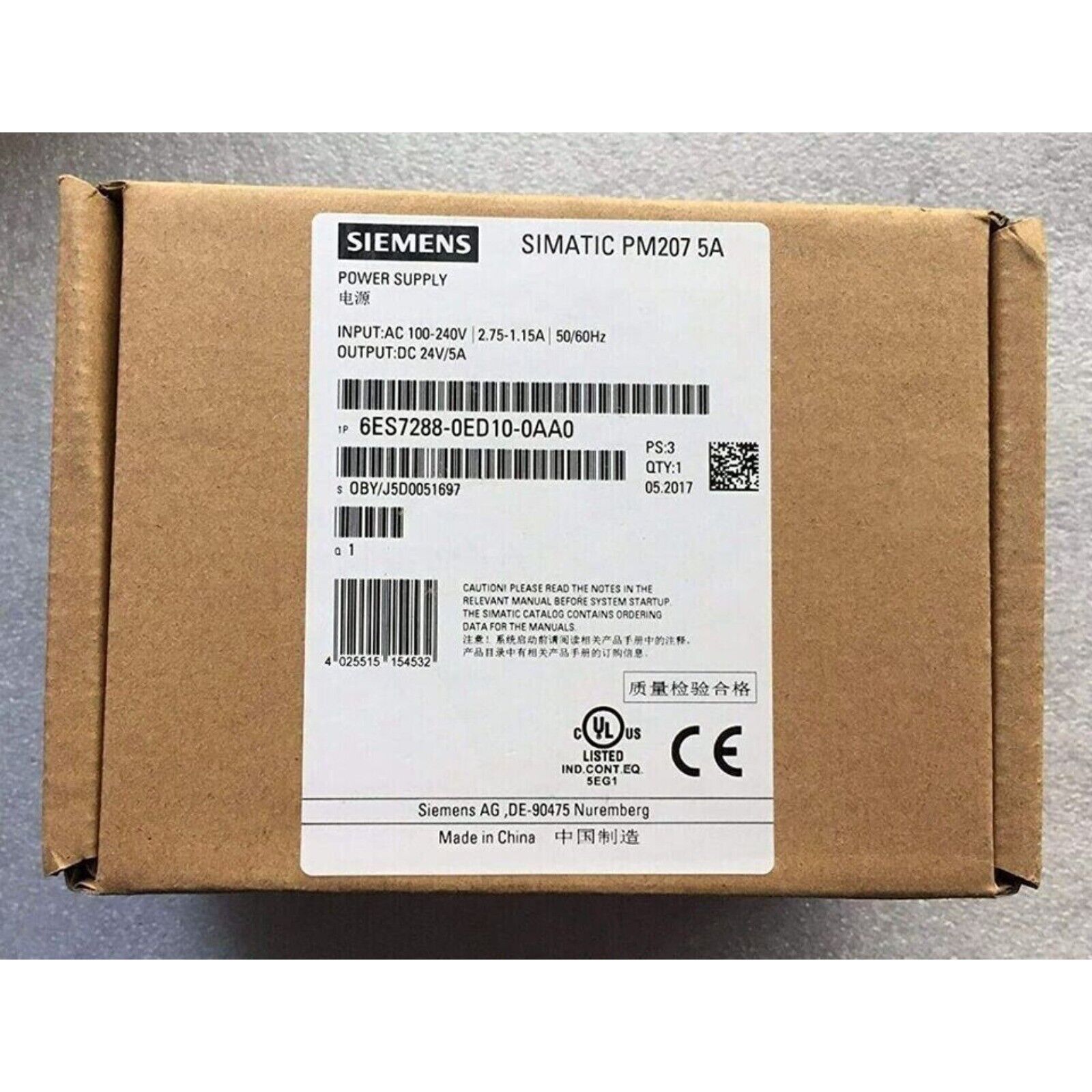 New Siemens 6ES7 288-0ED10-0AA0 6ES7288-0ED10-0AA0 S7-200 power supply input