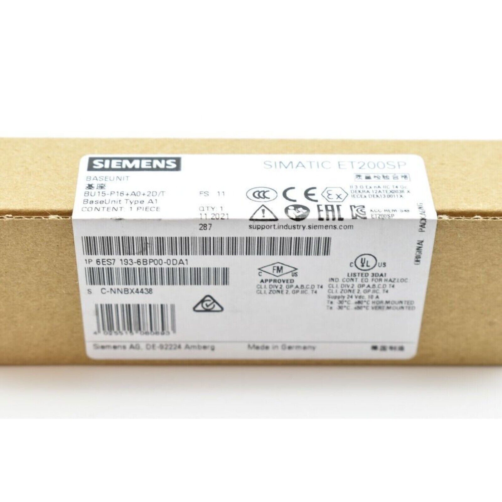 New Siemens 6ES7 193-6BP00-0DA1 6ES7193-6BP00-0DA1 SIMATIC ET 200SP