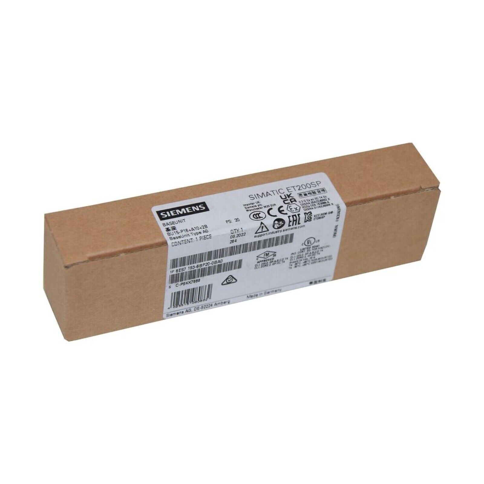 New Siemens 6ES7 193-6BP20-0BA0 6ES7193-6BP20-0BA0 SIMATIC ET 200SP