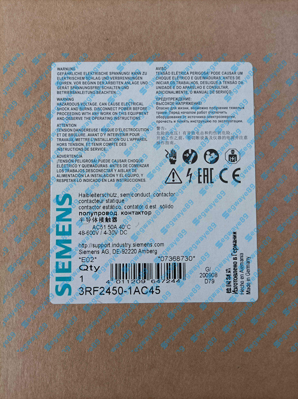 1PCS NEW Siemens 3RF2450-1AC45 3RF24501AC45 contactor