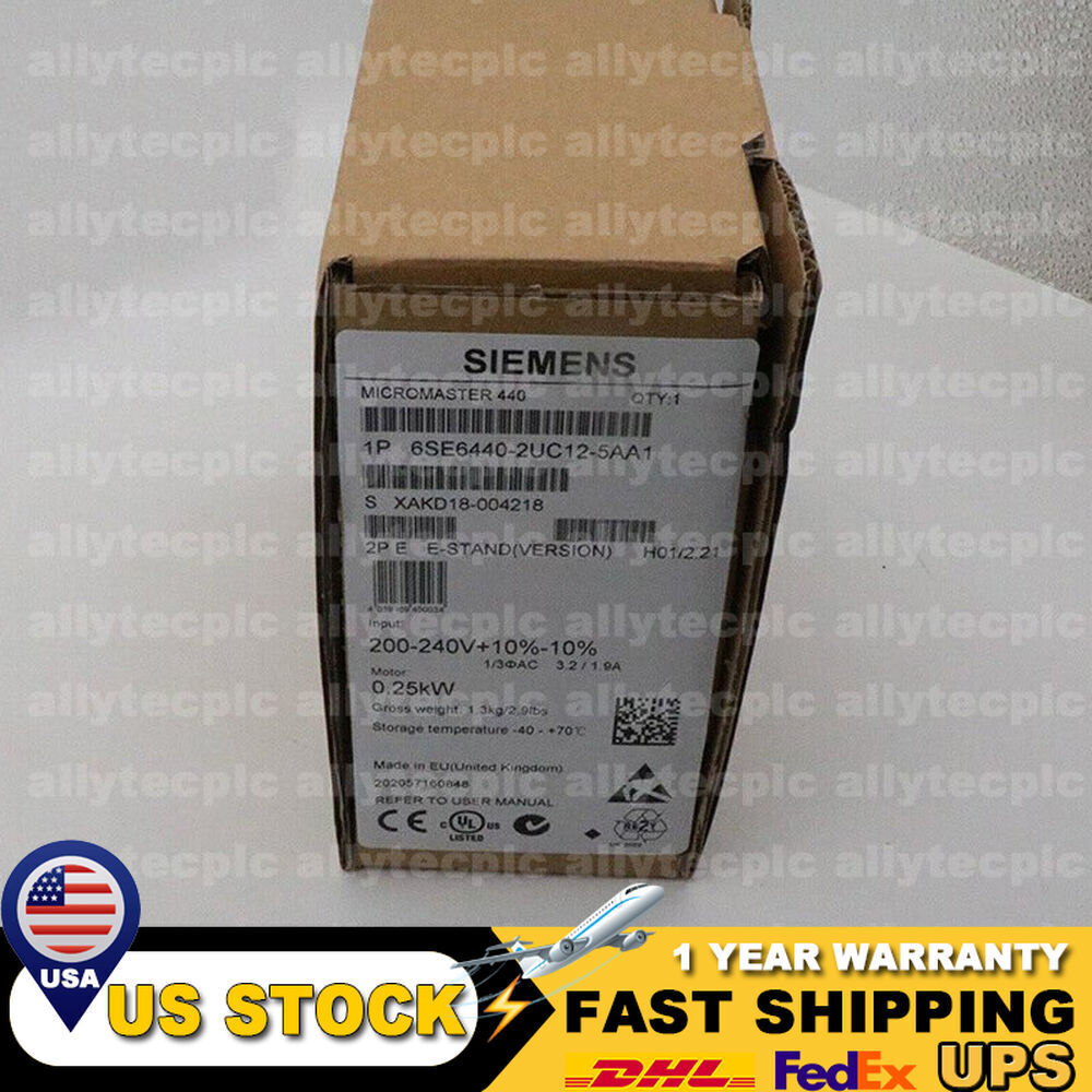 New Siemens 6SE6440-2UC12-5AA1 6SE6 440-2UC12-5AA1 1 Year Warranty Fast Shipping